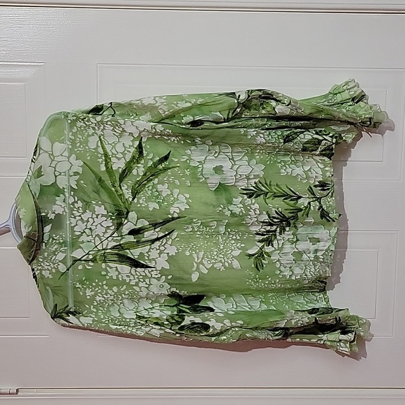 Everday Flowy Silk Floral Blouse US M - Picture 6 of 12